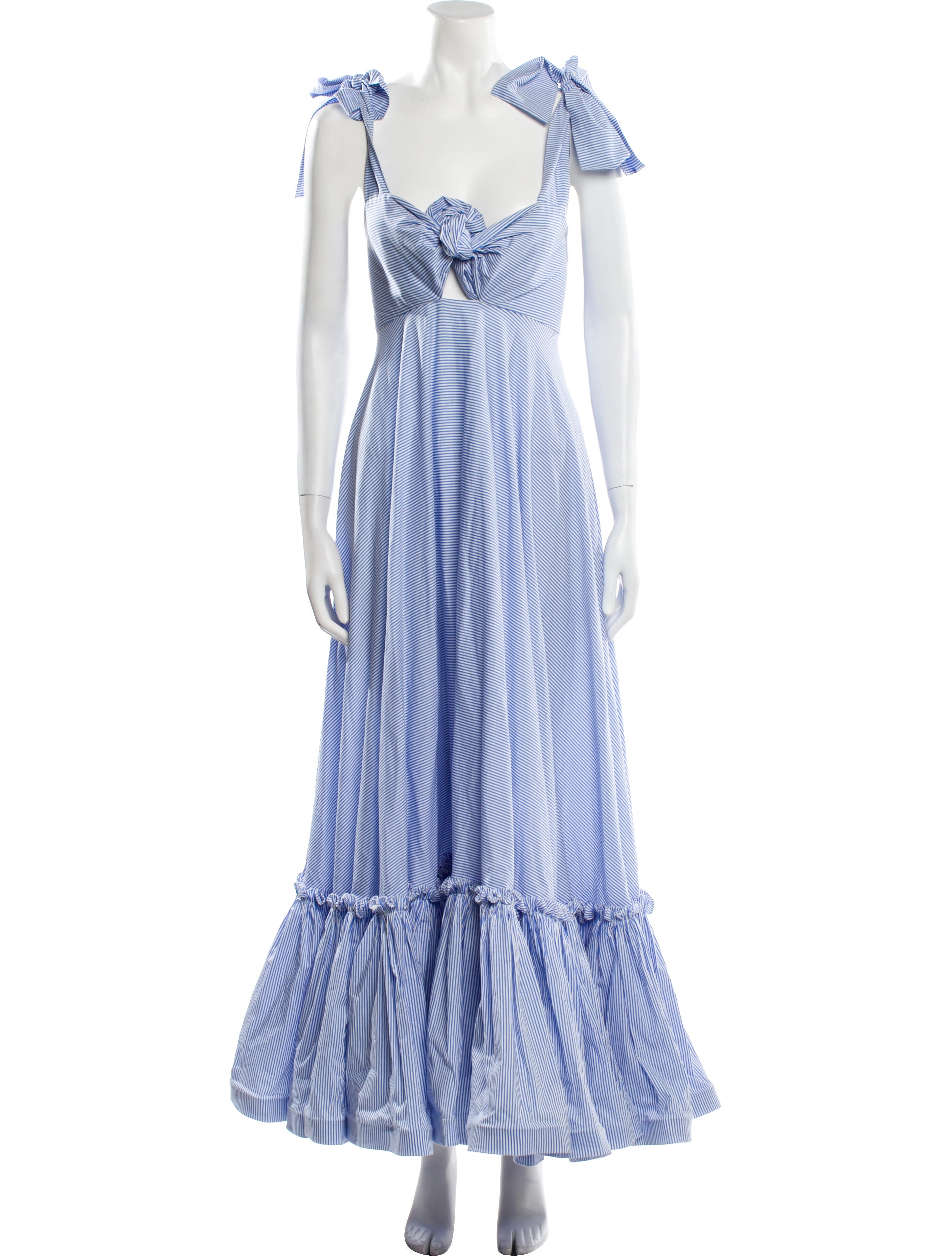 Leal Daccarett Striped Long Dress