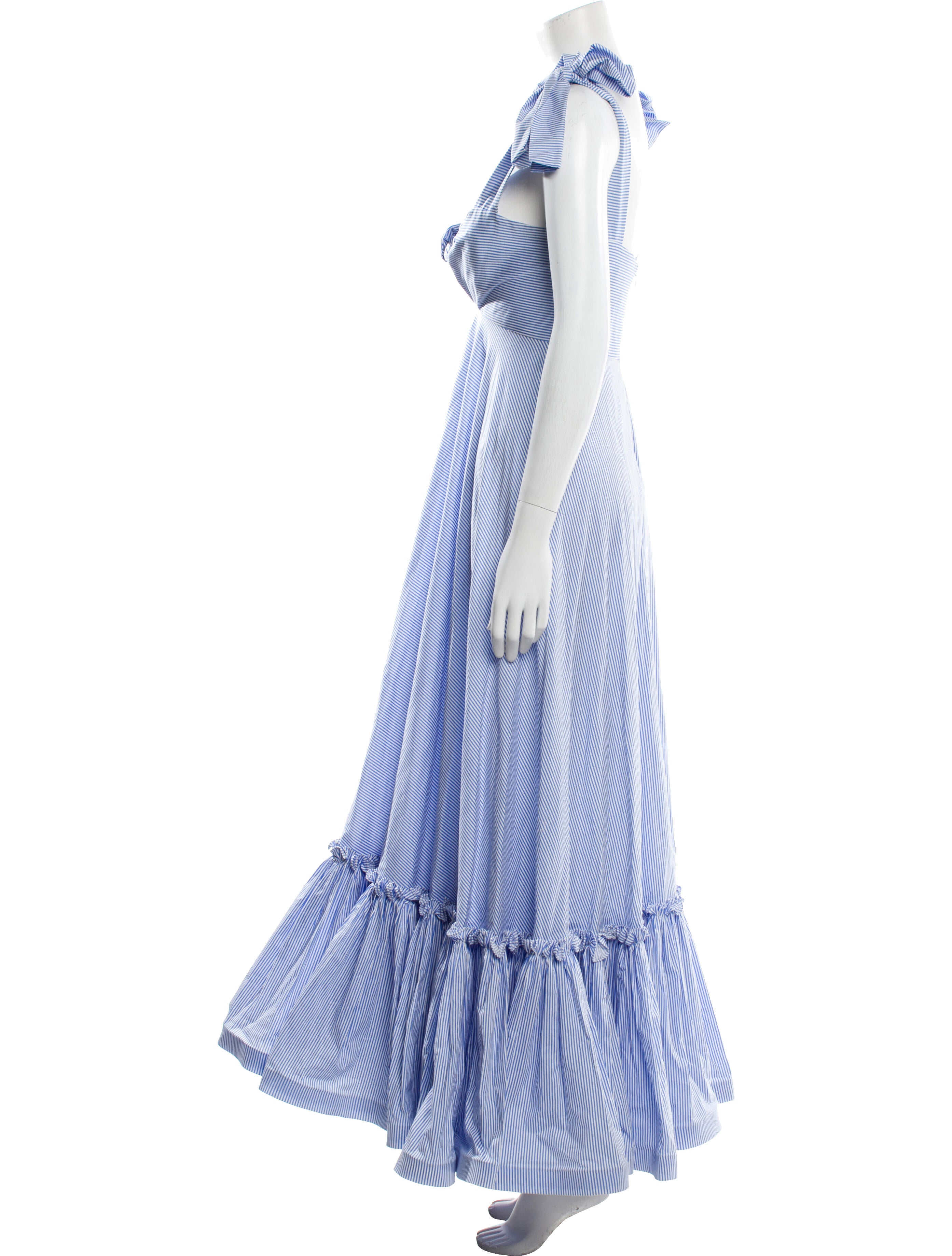 Leal Daccarett Striped Long Dress