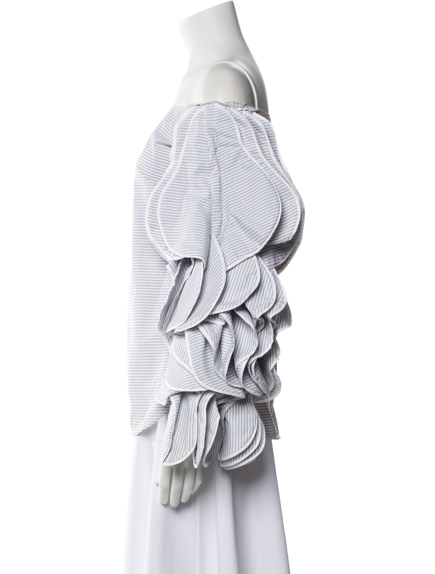 Leal Daccarett Striped Off-The-Shoulder Blouse