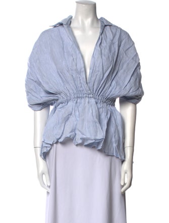 Leal Daccarett Three-Quarter Sleeve Crop Top