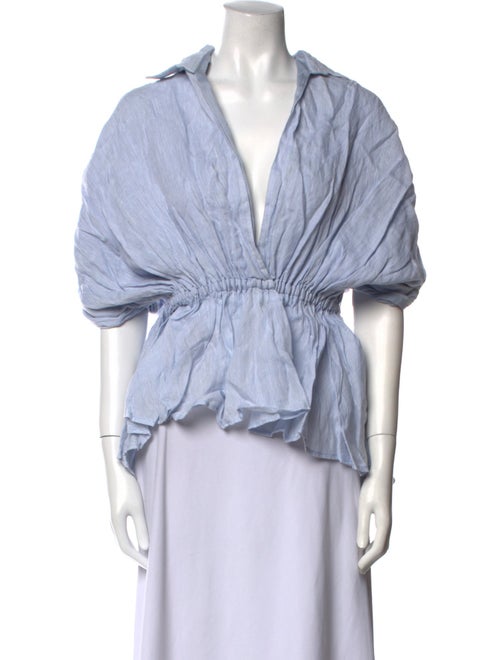 Leal Daccarett Three-Quarter Sleeve Crop Top