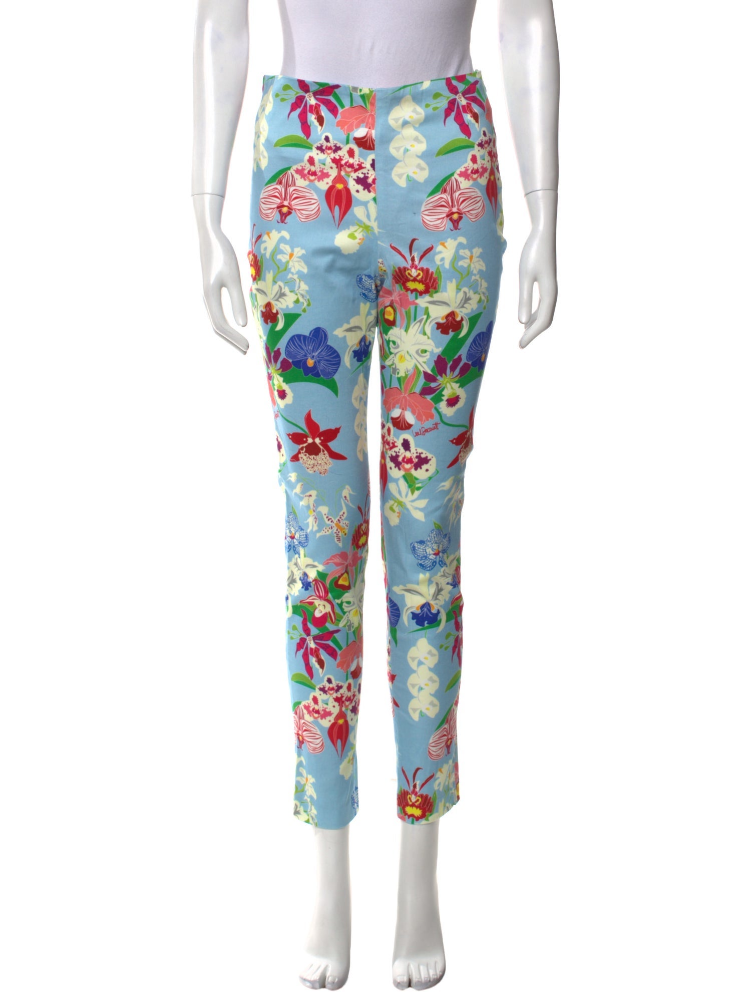 Leal Daccarett Floral Print Skinny Leg Pants