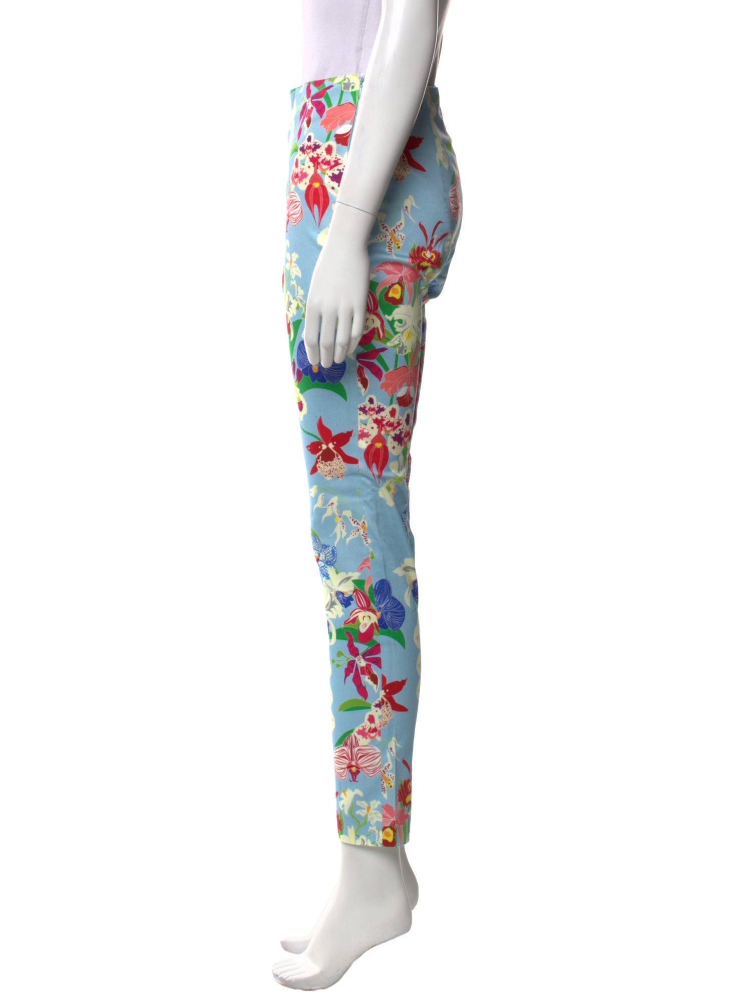 Leal Daccarett Floral Print Skinny Leg Pants