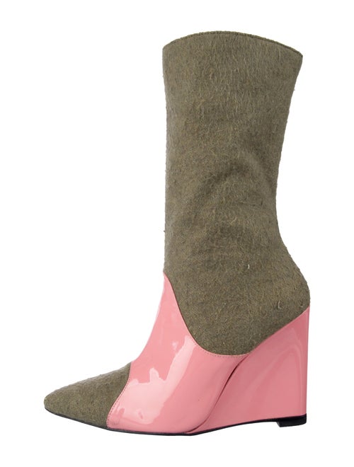 Leandra Medine Wool Colorblock Pattern Sock Boots