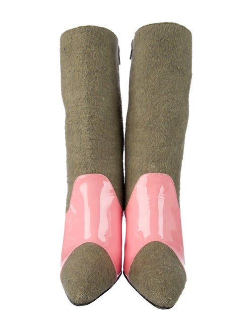 Leandra Medine Wool Colorblock Pattern Sock Boots