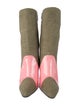 Leandra Medine Wool Colorblock Pattern Sock Boots