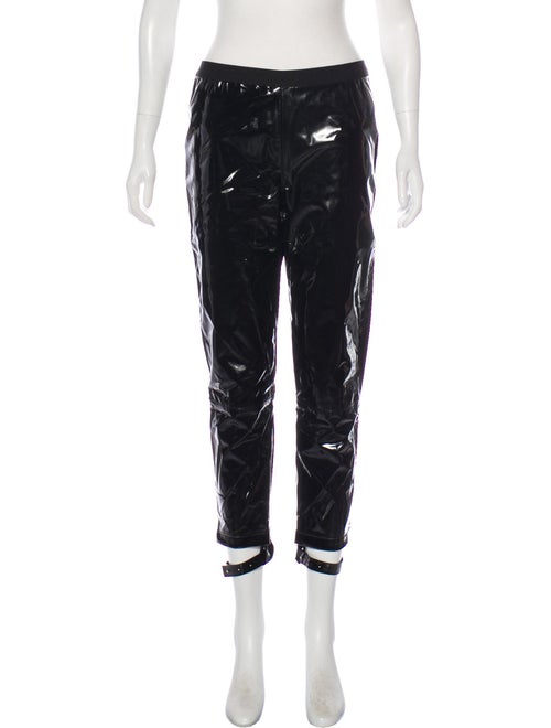 Les Chiffoniers Patent Leather Mid-Rise Straight-L