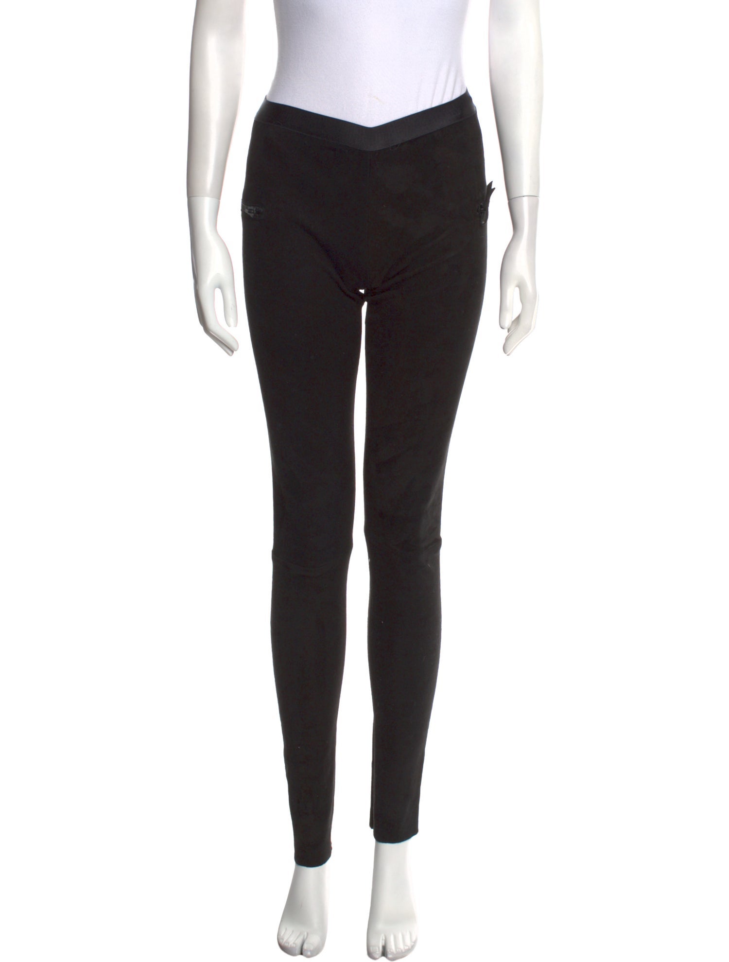 Les Chiffoniers Suede Skinny Leg Pants