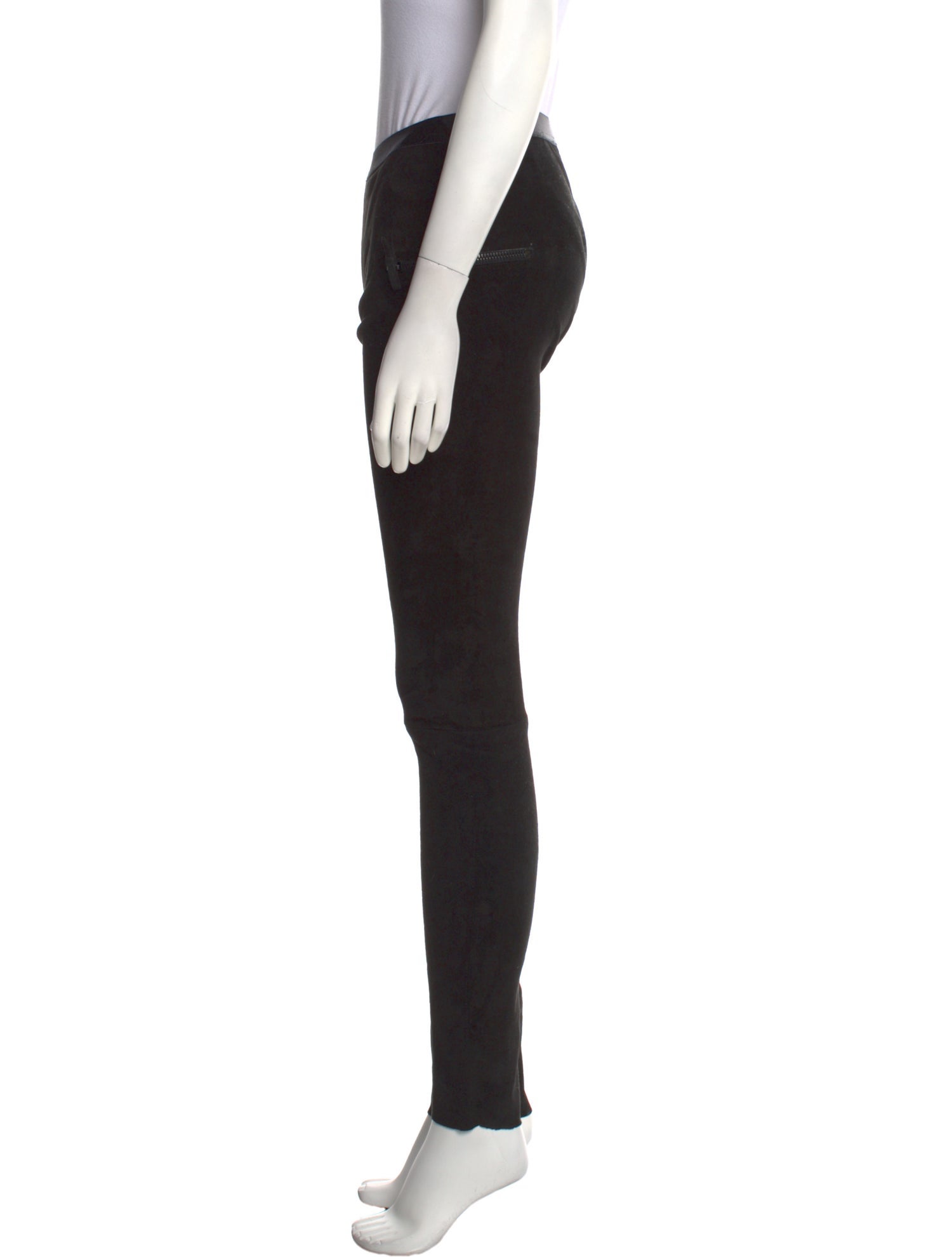 Les Chiffoniers Suede Skinny Leg Pants