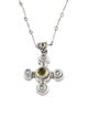 Lee Brevard Topaz & Tourmaline Pendant Necklace