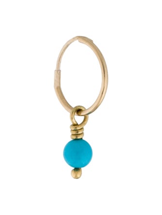 Lee Brevard Turquoise Bead Single Drop Earring