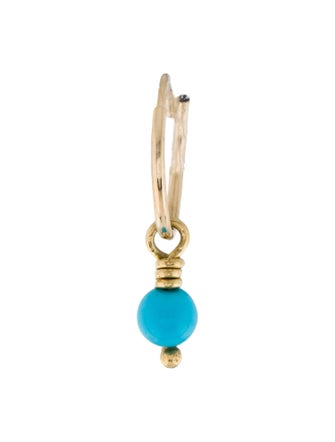 Lee Brevard Turquoise Bead Single Drop Earring