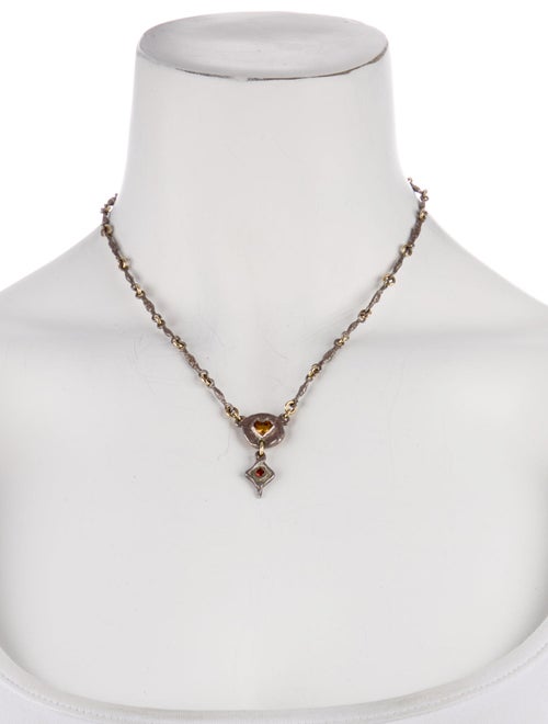 Lee Brevard Citrine Heart Pendant Necklace