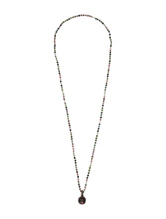 Lee Brevard Tourmaline Beaded Pendant Necklace