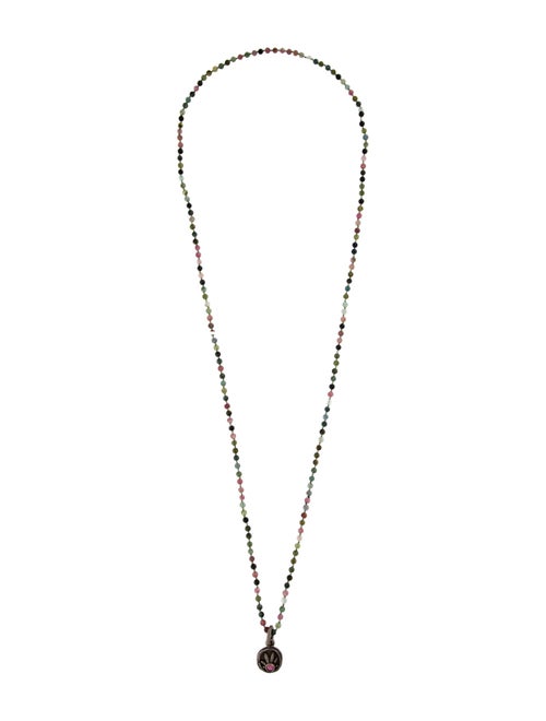 Lee Brevard Tourmaline Beaded Pendant Necklace