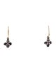 Lee Brevard Ruby Tiny Signature Cross Endless Hoop Charm Earrings