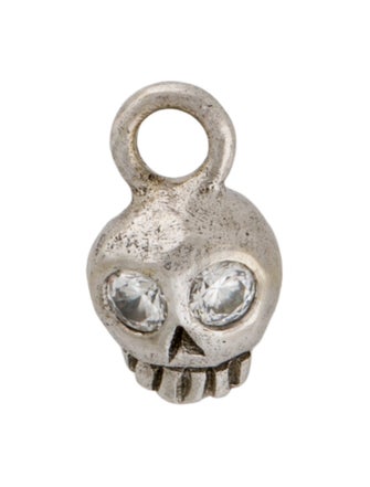 Lee Brevard 18K Cubic Zirconia Roger Skull Charm