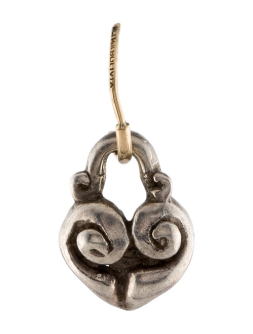 Lee Brevard Two-Tone Heart Drop Single Earring