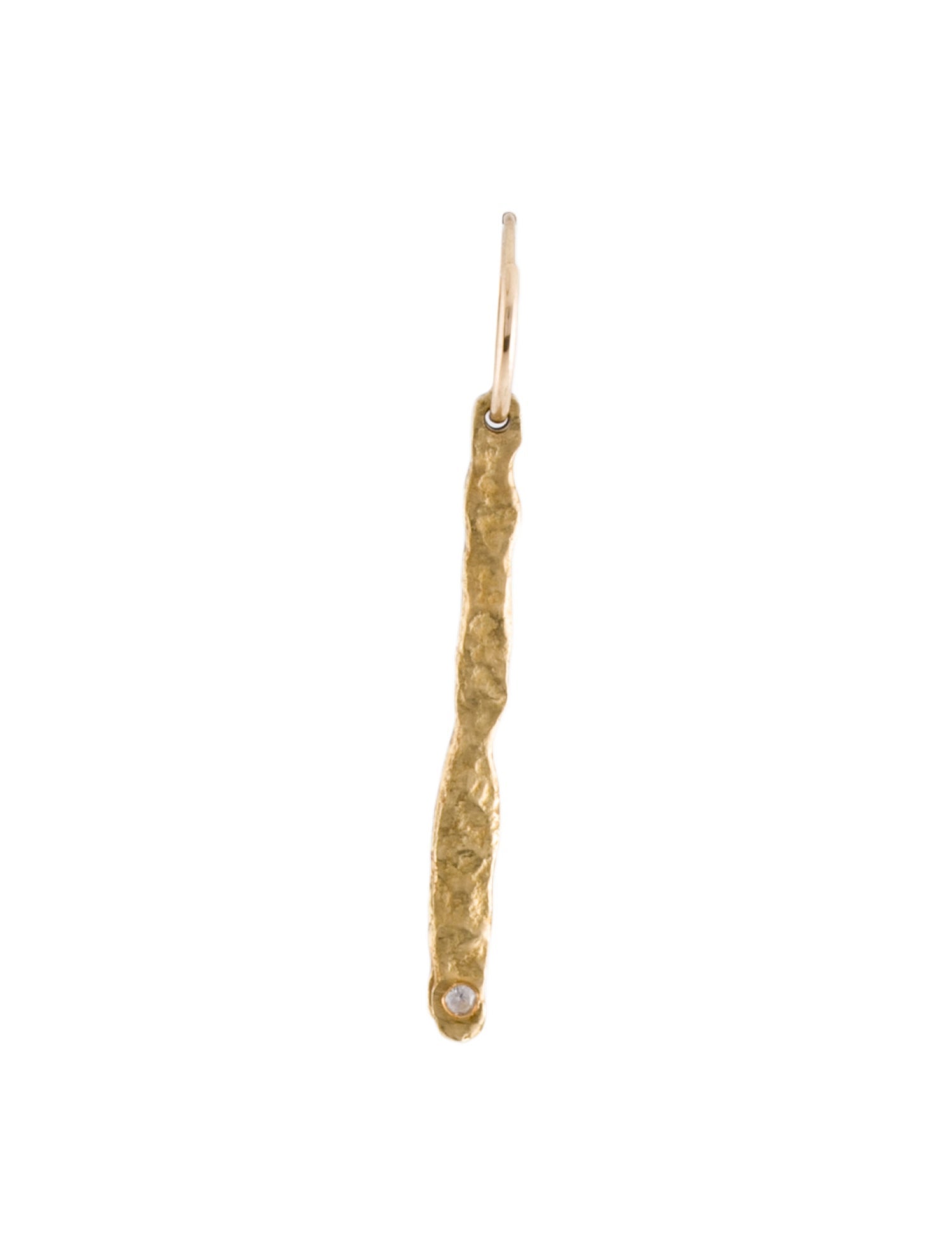 Lee Brevard Layered Sticks with Stone Single Drop Earring