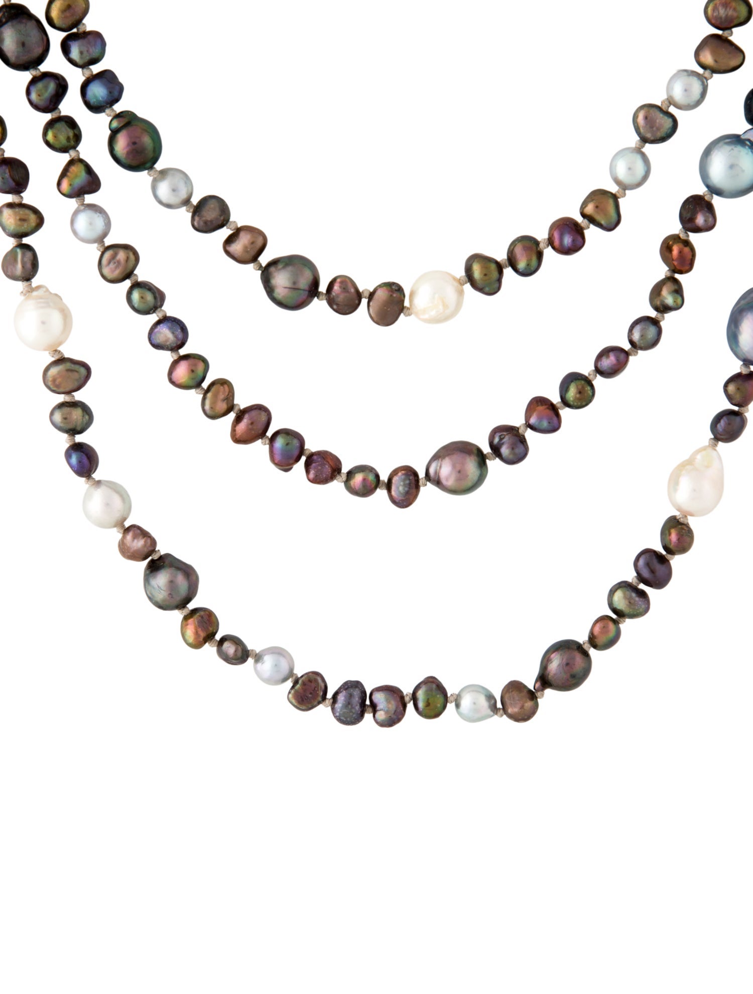 Lee Brevard 18K Pearl & Dyed Pearl Multistrand Necklace
