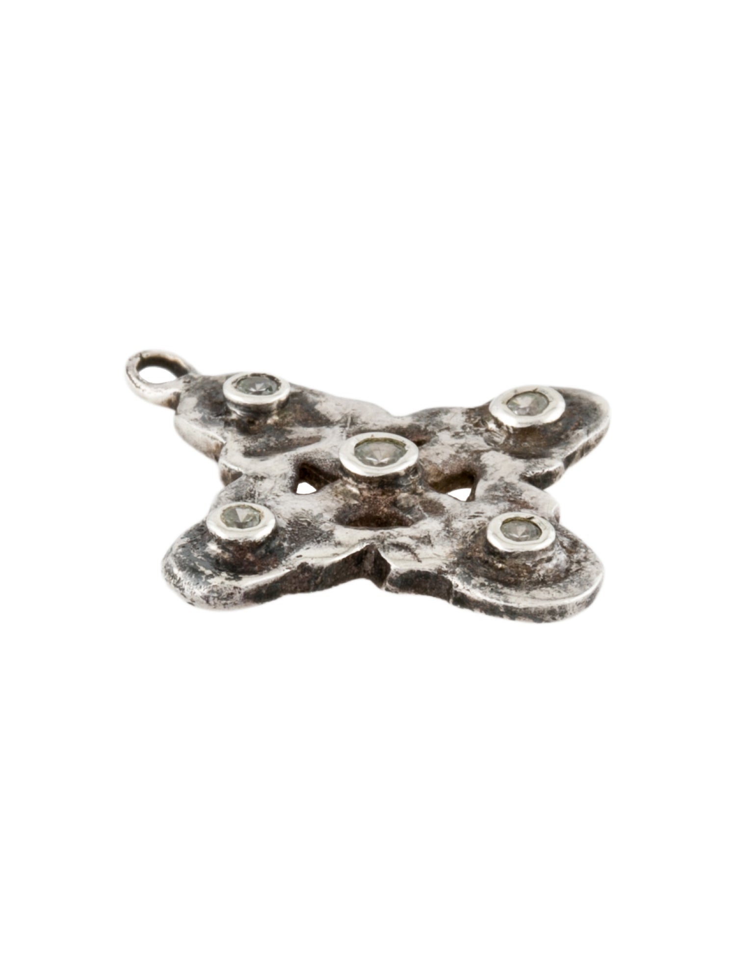 Lee Brevard Cubic Zirconia Signature Cross Single Earring Charm