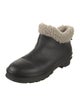 Legres Leather Fur Trim Rain Boots