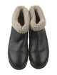 Legres Leather Fur Trim Rain Boots