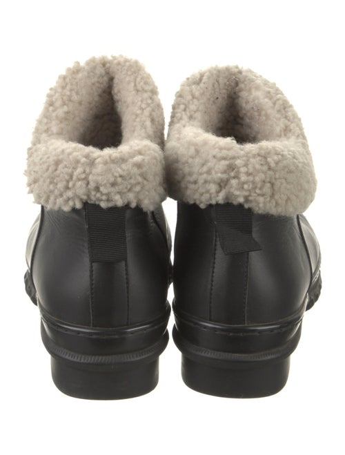 Legres Leather Fur Trim Rain Boots