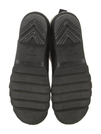 Legres Leather Fur Trim Rain Boots