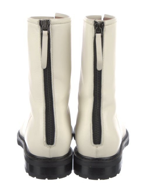 Legres Leather Colorblock Pattern Combat Boots