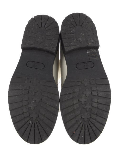 Legres Leather Colorblock Pattern Combat Boots