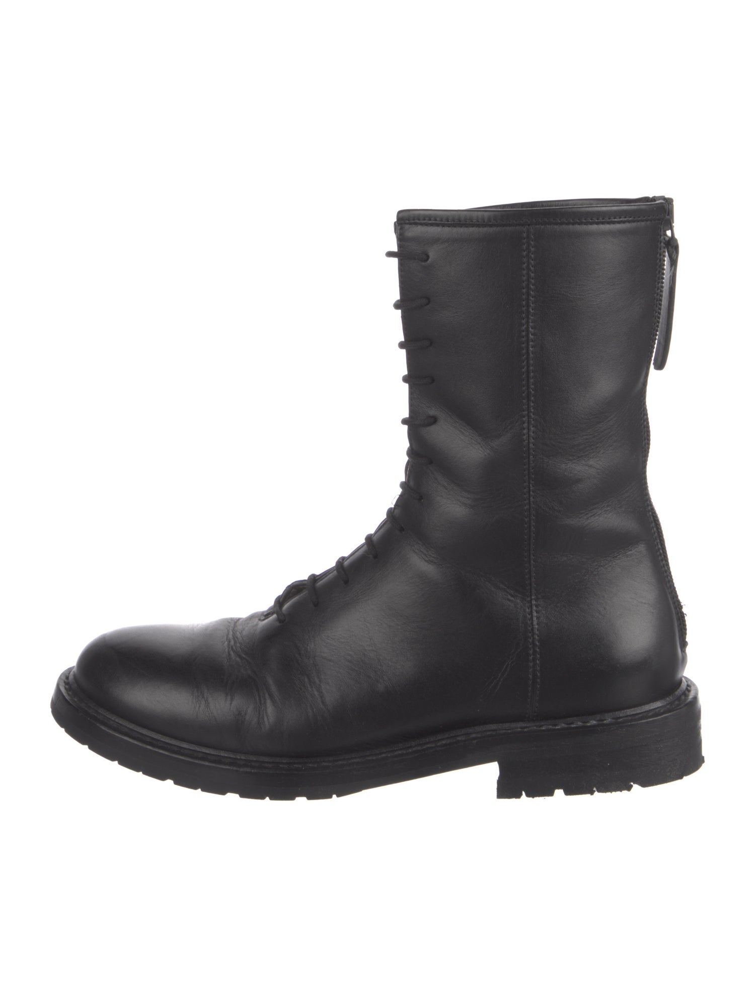 Legres Satin Combat Boots