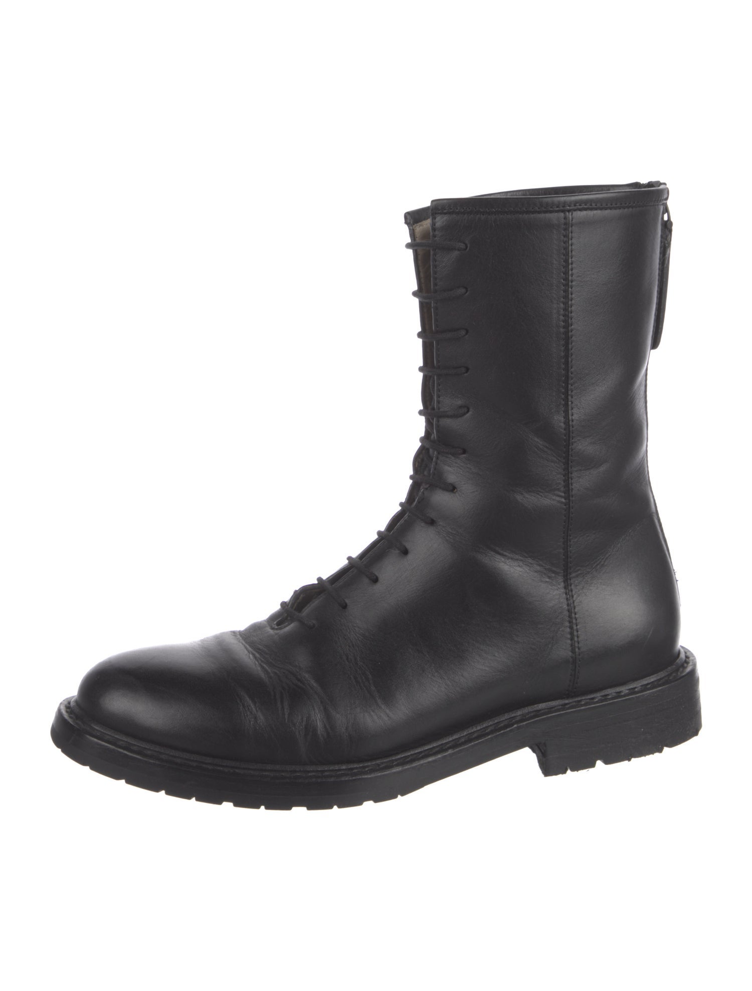 Legres Satin Combat Boots