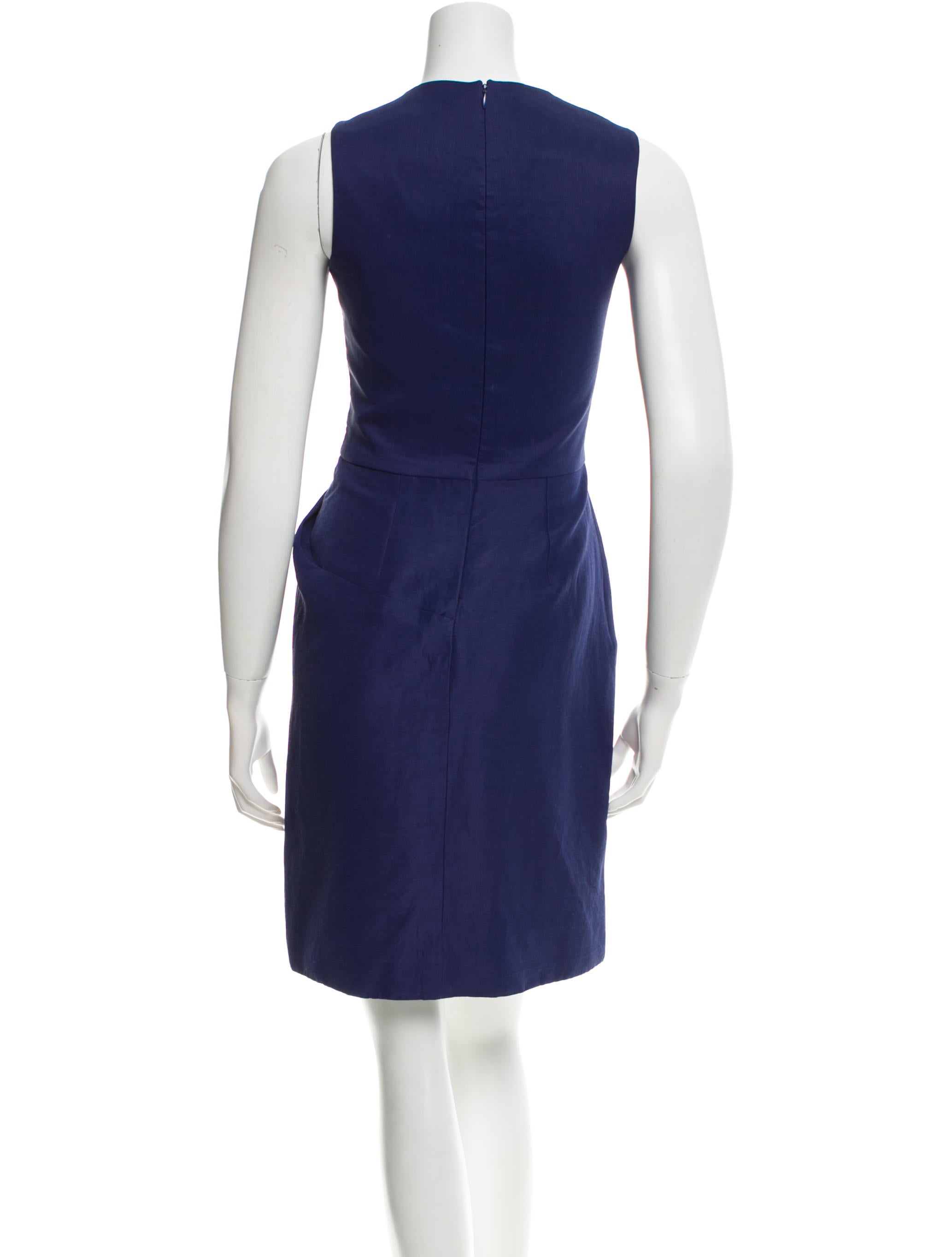 Overlay Sequin Detail Blue Sheath Dress Overlay Sequin Detail Blue Sheath Dress