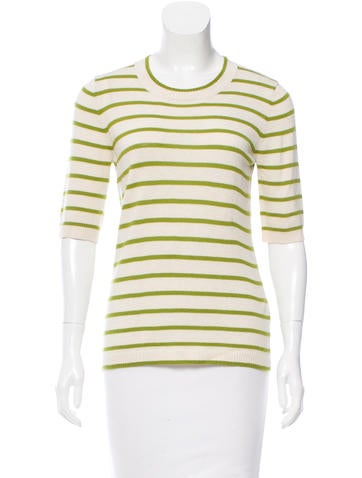 Lela Rose Silk & Cashmere Short Sleeve Top