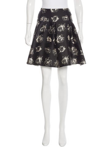 Lela Rose Jacquard A-Line Skirt