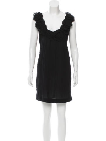 Lela Rose Pleated Mini Dress