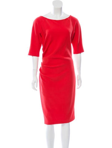 Lela Rose Dresses Three-Quarter Sleeve Midi Dress S