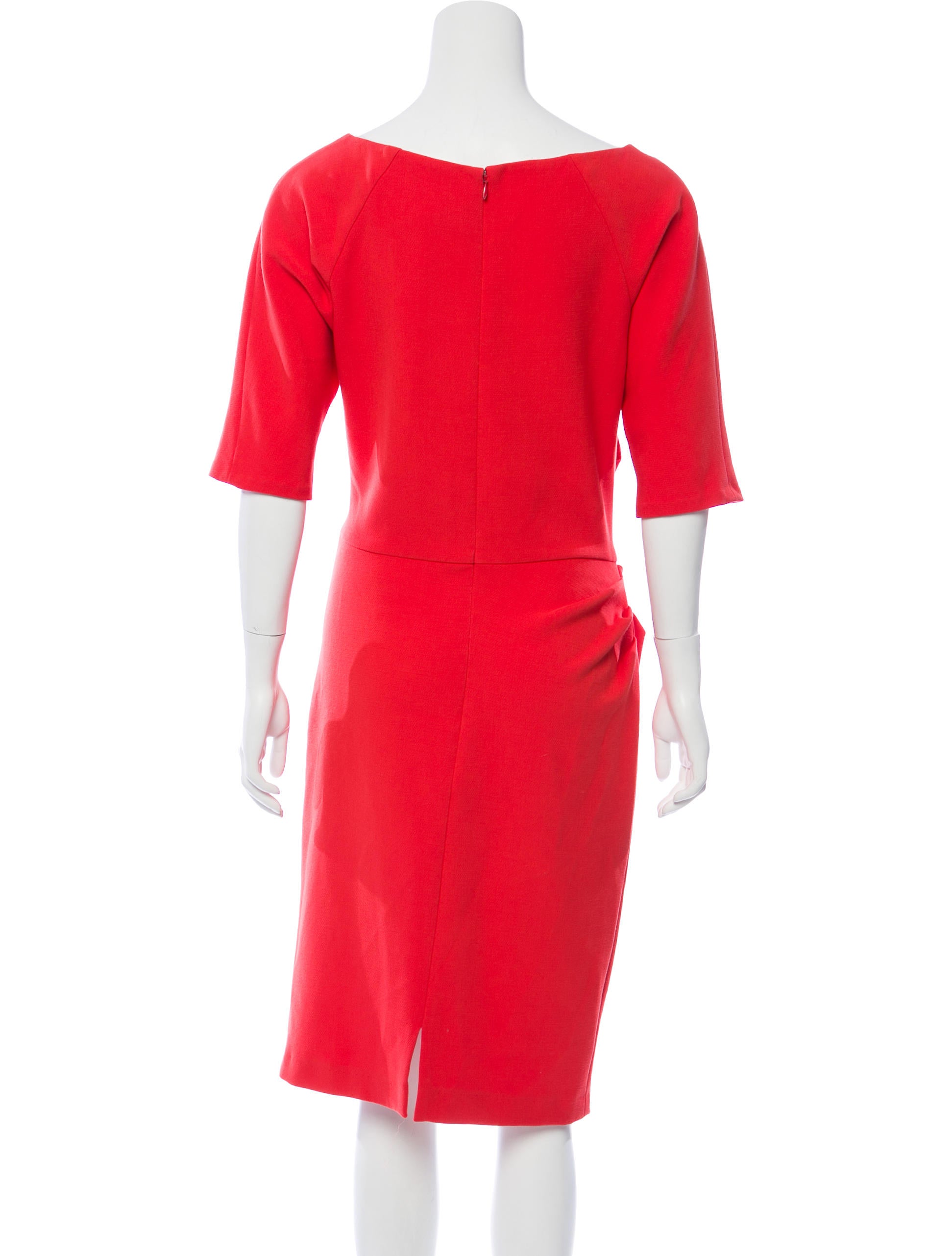 knee length dresses for ladies Embroidered Striped Cotton Midi Dress – Lela Rose main image 1