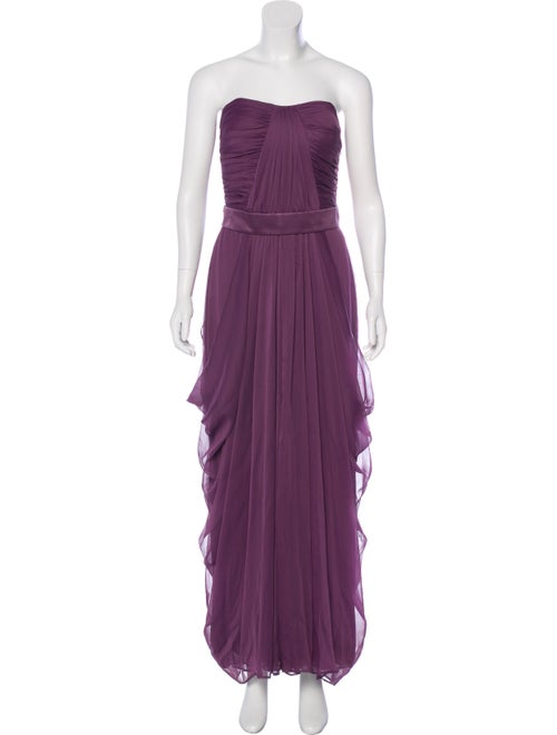 Lela Rose Strapless Evening Dress Rose
