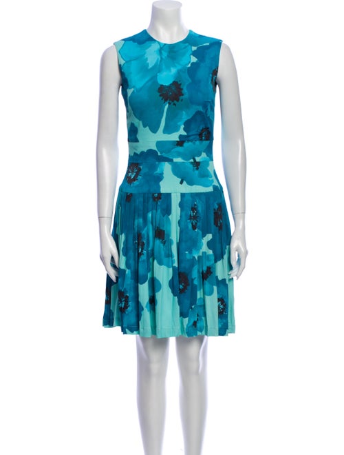 Lela Rose Floral Print Knee-Length Dress Rose