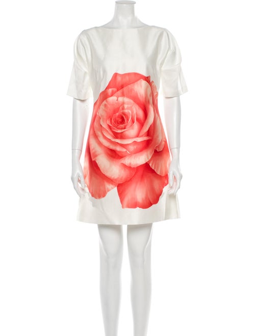 Lela Rose Printed Mini Dress Rose