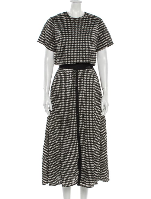 Lela Rose Plaid Print Skirt Set Rose