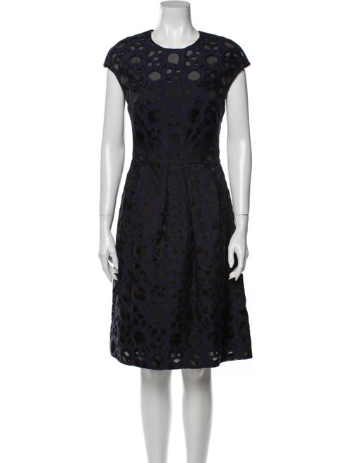 Lela Rose Printed Knee-Length Dress Rose