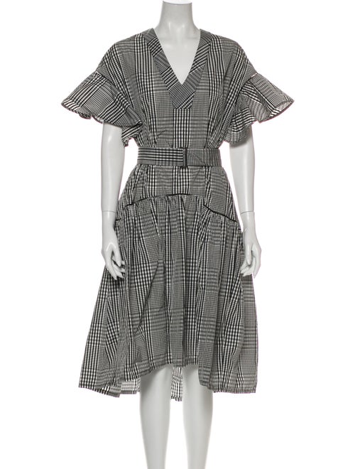 Lela Rose Plaid Print Knee-Length Dress w/ Tags Ro