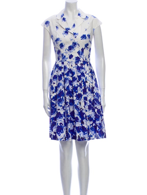 Lela Rose Floral Print Mini Dress Rose