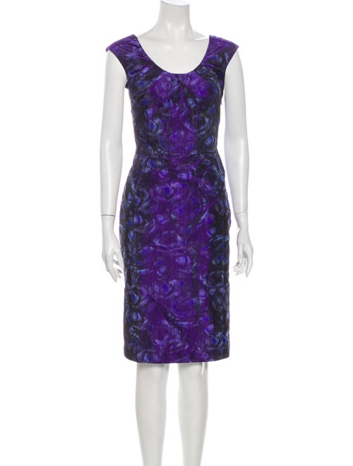 Lela Rose Printed Knee-Length Dress Rose
