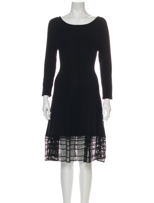 Lela Rose Scoop Neck Mini Dress Rose