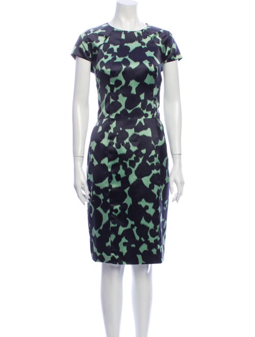 Lela Rose Animal Print Knee-Length Dress Rose