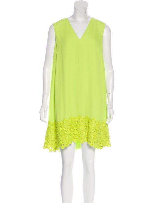 Lela Rose Sleeveless Tent Dress Lime